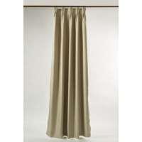 Linen Pinch Pleat Curtain Blockout Curtain Drape 230cm Drop 1Panel Light Linen