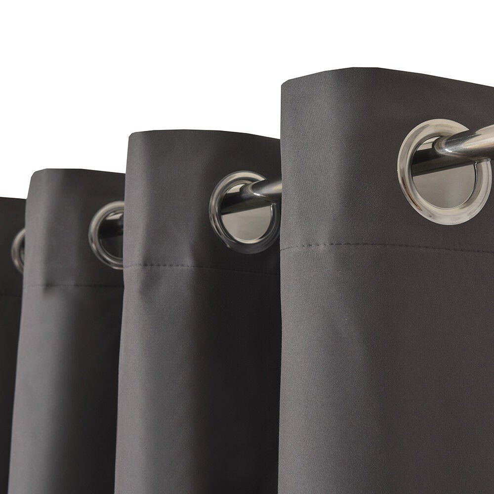 Microfiber Fabric with coating 100% Blackout Eyelet Curtain 2Panels/Bag