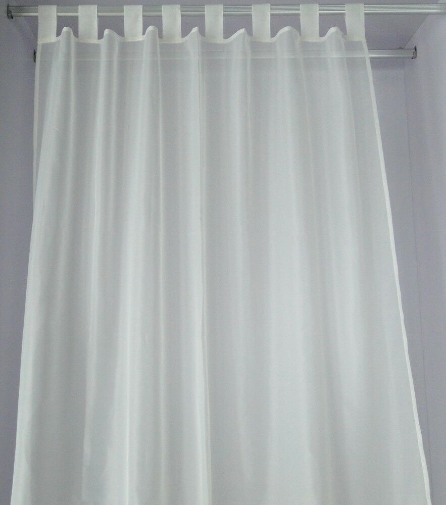 Polyester Sheer Curtains Tab Top Voile Curtain Window Many Colors 1Pair/Bag