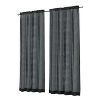 Rod Pocket Voile Curtains Sheer Drops 200cm /245cm Drop Crushed Voile Panel/Pair