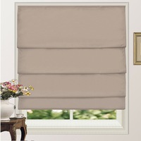 Roman Shade Blind 100% Blackout Microfiber Fabric Pleated With Coating 4Colors