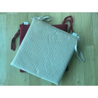 Square pattern sponge cushion 40x40cm Beige 2pcs/set