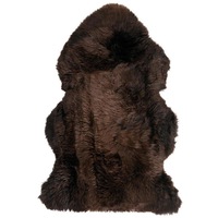 100% Genuine Sheepskin Lambskin Rug Wool Brown 90CM Fluffy