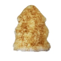 100% Genuine Sheepskin Lambskin Rug Wool Extra Large Yellow Tip