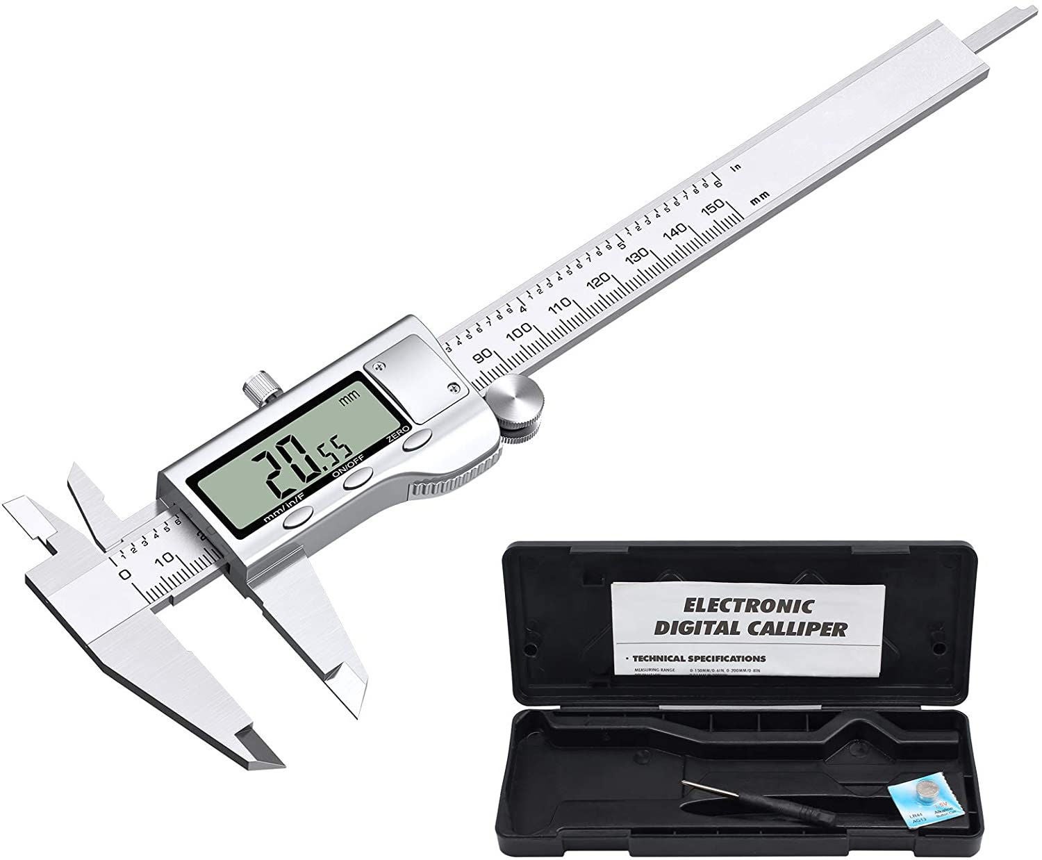 200mm Measure Scale Ruler 0.05mm Accurate Parallel Line Digital Vernier  Caliper 