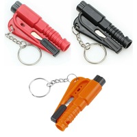 3 in 1 Car Window Glass Breaker Emergency Escape Tool Safety Seat Belt Cutter Black/Red/Orange
