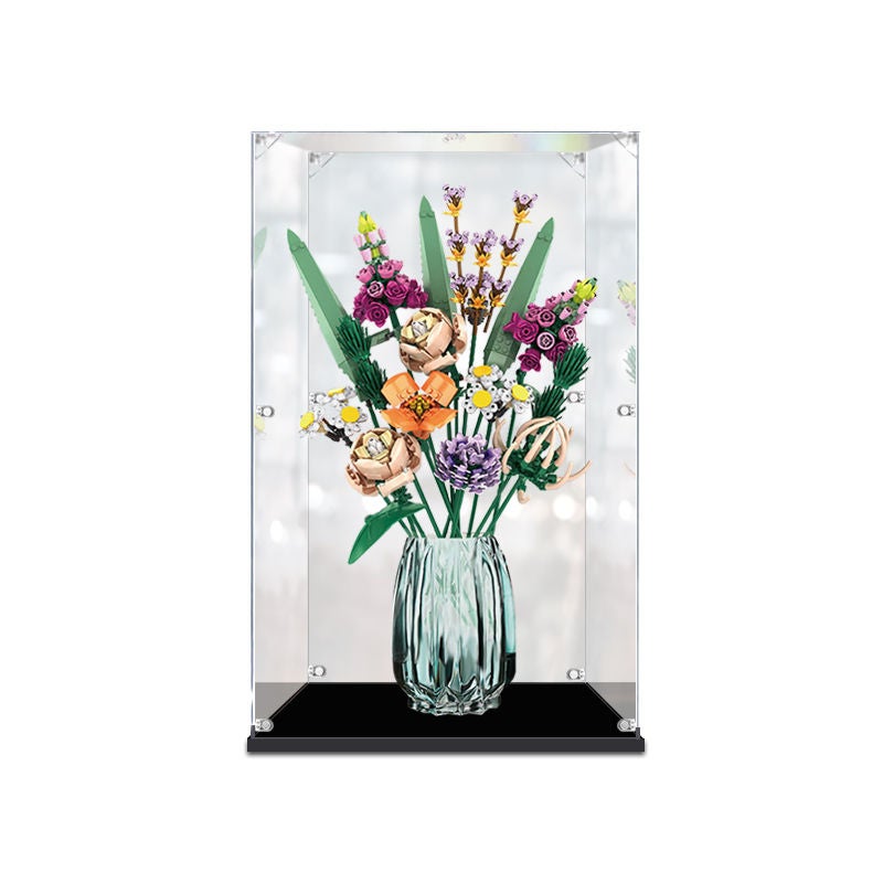 Buy Acrylic Display Case for LEGO 10280 Creator Botanical Collection Flower  Bouquet Figure Storage Box Dust Proof Glue Free - MyDeal