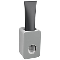 Automatic Toothpaste Dispenser Squeezer Mounted Toothbrush Bathroom Wall Grey