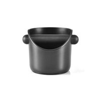 Black Coffee Knock Box Shock Absorbent Durable Barista Style Knock Bin Coffee Dump Bin Grind Waste Bin