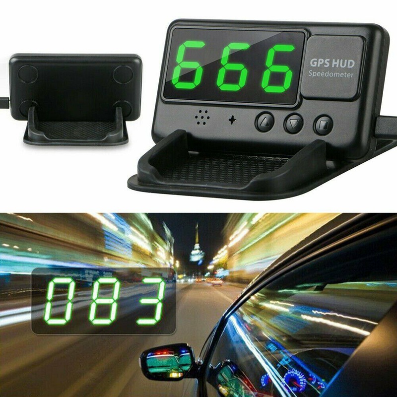Buy Digital Universal Car HUD Head Up GPS Speedometer Speed Alarm