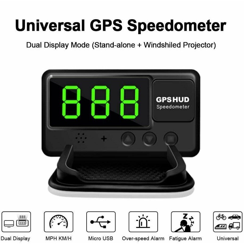 Buy Digital Universal Car HUD Head Up GPS Speedometer Speed Alarm