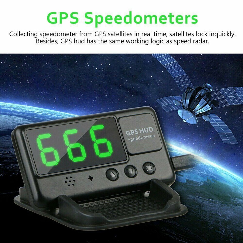 Buy Digital Universal Car HUD Head Up GPS Speedometer Speed Alarm