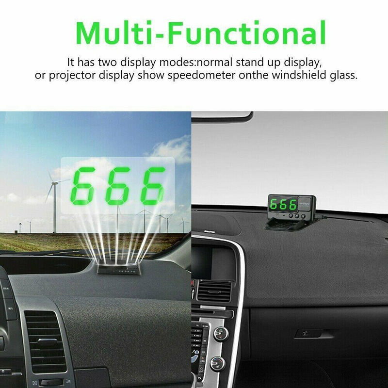 Buy Digital Universal Car HUD Head Up GPS Speedometer Speed Alarm