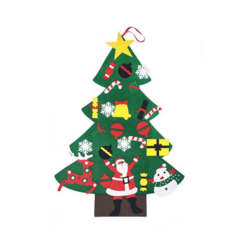 Buy DIY Felt Christmas Tree with Ornaments Family 3D Fake Xmas Tree