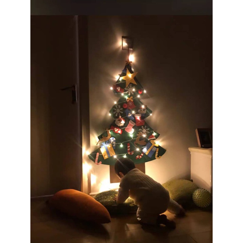 Buy DIY Felt Christmas Tree with Ornaments Family 3D Fake Xmas Tree