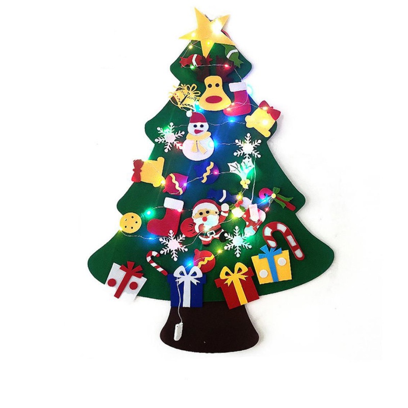 Buy DIY Felt Christmas Tree with Ornaments Family 3D Fake Xmas Tree