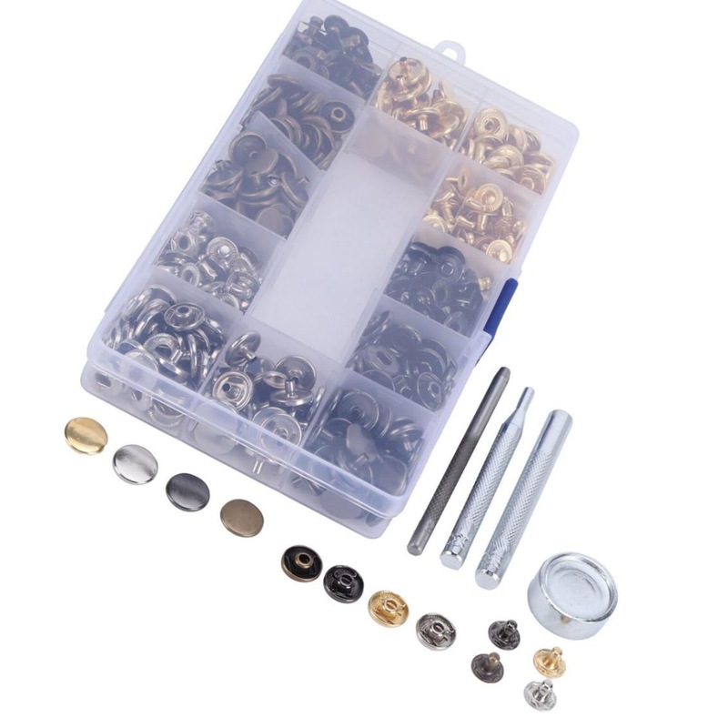 Buy Metal Snap Fasteners Kit 40 Set snap Fasteners Press Studs Buttons