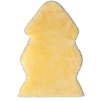 Natural Sheepskin Lambskin Shorn Baby Rug Yellow