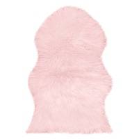 Pink Faux Sheep skin Rug Home idea indoor winter warm Fluffy