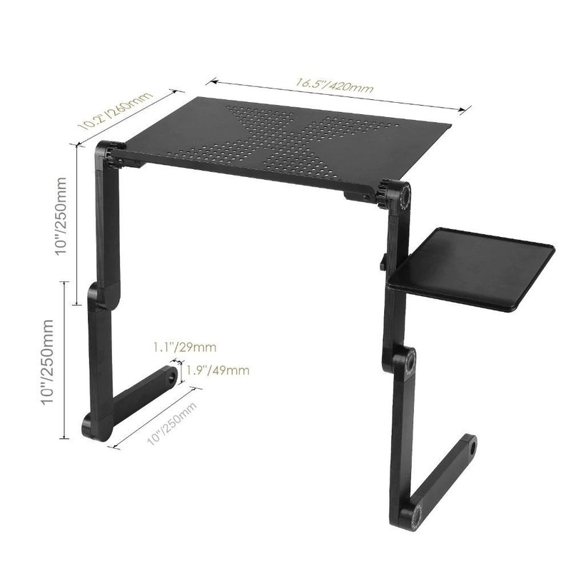 Buy Portable Foldable Laptop Desk Computer Table Tray Adjustable Sofa