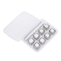 Stainless Steel Ice Cube Ice Block Set Of 4/8 Wine Spirits Whisky Beer Cold Drinks Reusable