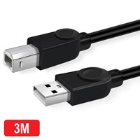 Universal USB Printer Cable for Brother HP Epson Canon Xerox Male Type A to B 3M