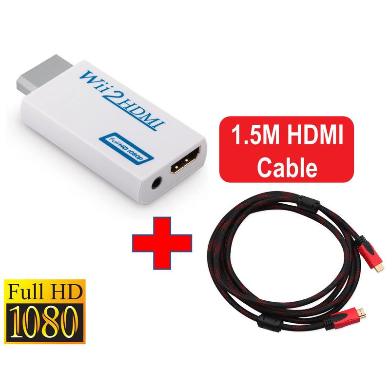 Nintendo Wii Connector to HDMI Adapter