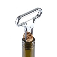 Wine Bottle Opener Cork Puller Damaged Cork Remover Chrome Sheath