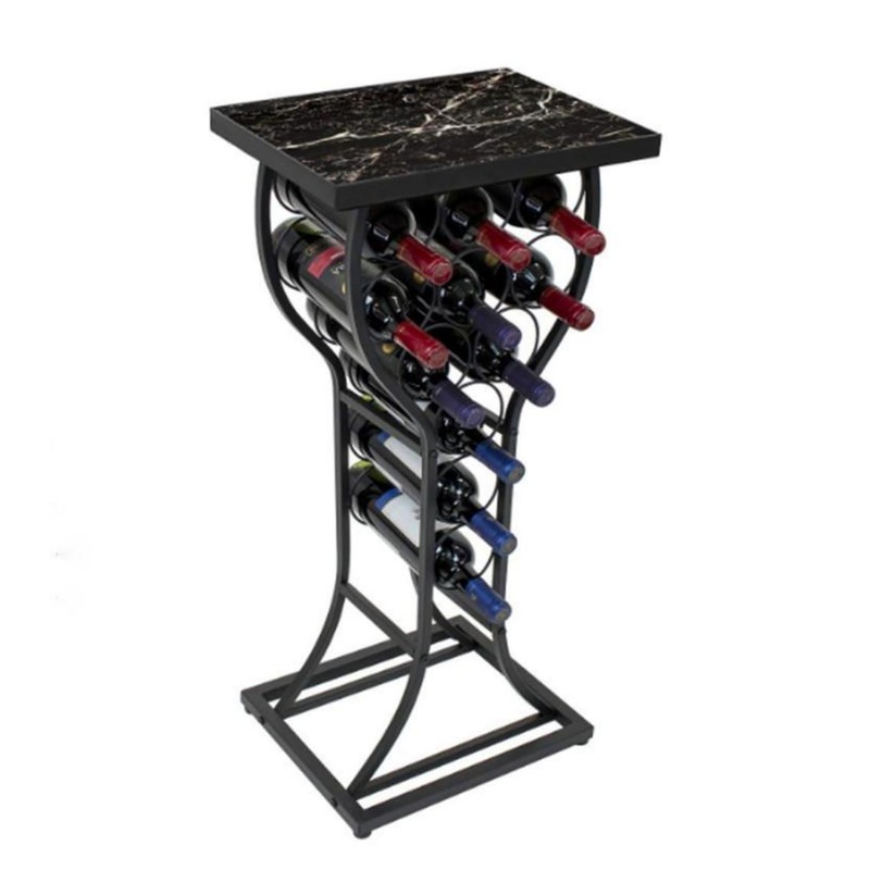 Buy Wine Rack side Table Freestanding Wine Bottles Storage with rack Hold 11 Wine Bottles MyDeal