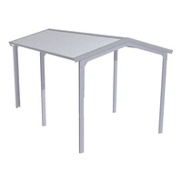 Stratco Domestic Gable Roof Single Car Shed Without Walls 2.95 x 6.15 x 2.4m Zinc/Aluminium