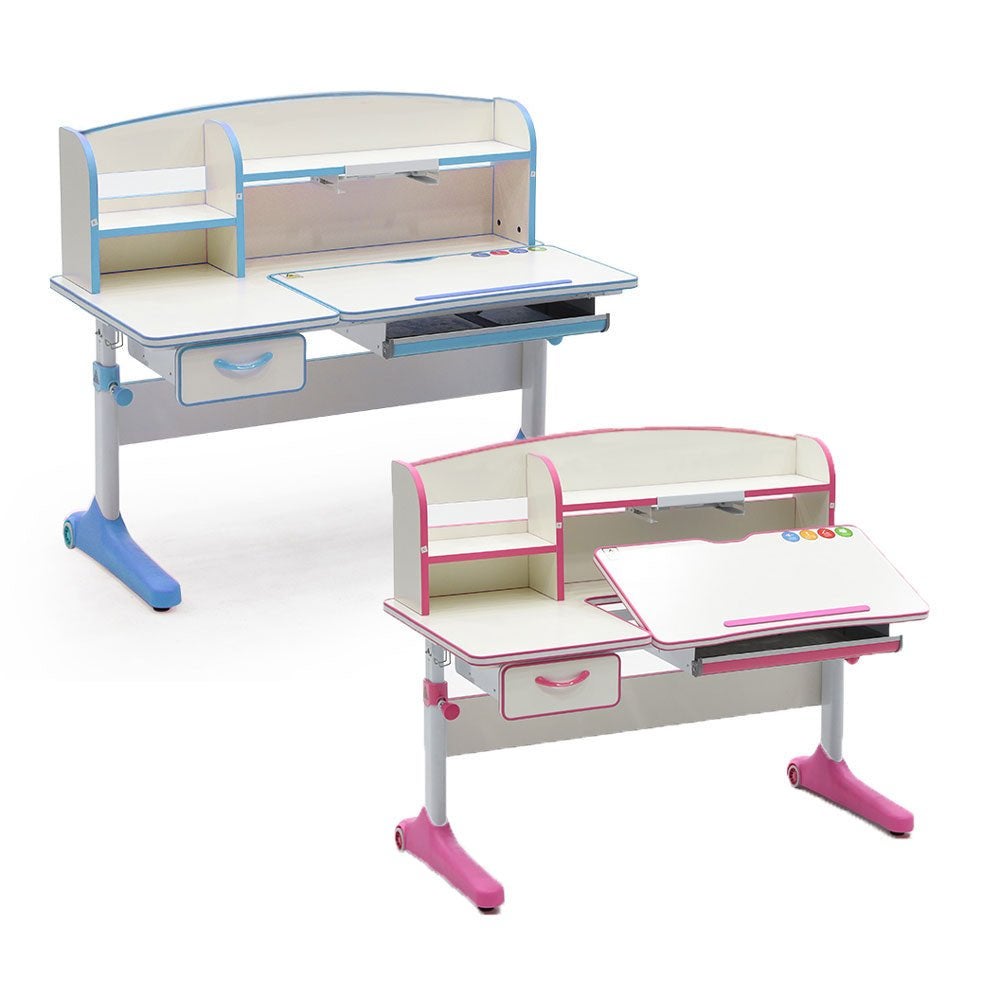 Ergonomic 120cm Height Adjustable Children Kids Study Desk Blue Pink AU
