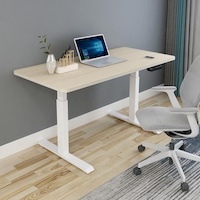 120cm Electric Standing Desk Height Adjustable Sit Stand Workstation Motorised Single Motor Frame Top