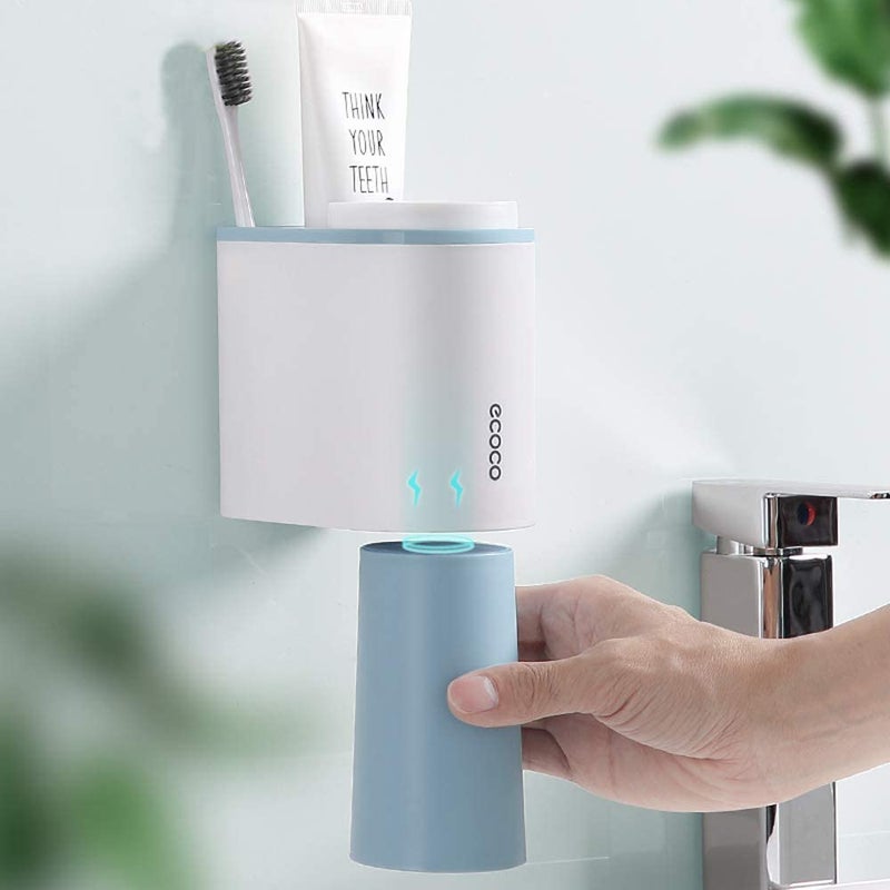  ECOCO Multifunctional Wall-Mounted Toothbrush Holder