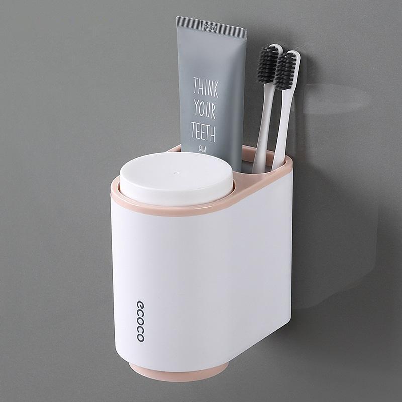  ECOCO Multifunctional Wall-Mounted Toothbrush Holder