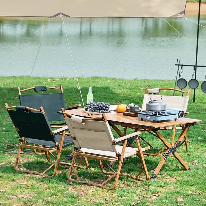 Buy Garden Outdoor Furniture Camping Table and Chair Egg Roll Picnic
