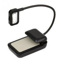 0.6W Portable Flexible Mini Clip Reading Lamp(Black)