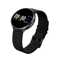 0.96 Inch 160X80 Tft Screen Smart Watch Ip68 Waterproof Silicone Watchband (Black)