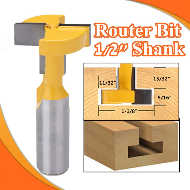 Buy 1/2 Inch Shank TSlot Router Bit TTrack Slotting Woodworking