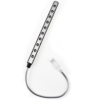10 LED USB Portable Light Lamp for Laptop Notebook PC(Black)