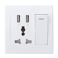 10A Dual Usb Plug Power Socket Wall Ac Dc Charger Switch Outlet Adapter Port