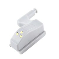 10PCS 0.25W Universal Inner Hinge LED Sensor lamp Cupboard 3 LEDs Night light Auto ON/OFF Bulb(Warm White)