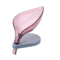 10Pcs Bathroom Soap Box Draining Dish Plate Leaf Shape Holder Bathroom Tray Case
