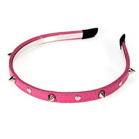 10Pcs Fashion Punk Headbrand Bow Spike Rivets Studded Hair Band Unisex