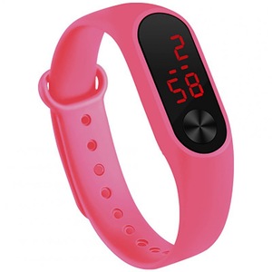 10Pcs Led Simple Watch Hand Ring Led Sports Fashion Electronic Pink