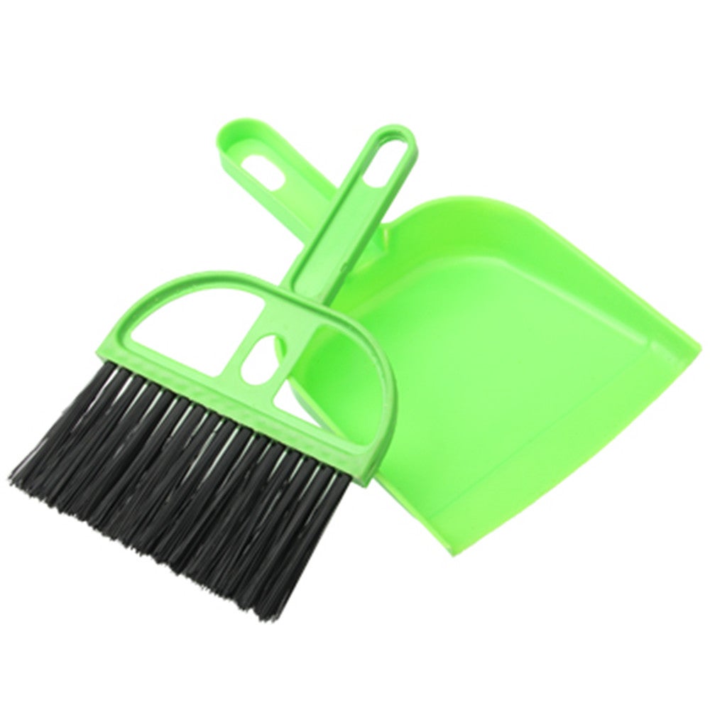 10PCS Office Home Car Cleaning Mini Whisk Broom Dustpan Set Random Color Delivery