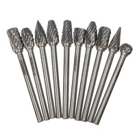 10Pcs Tungsten Carbide Burr 3Mm Rotary Cutter Files Set