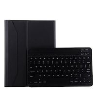 1130B Detachable Bluetooth 3.0 ABS Brushed Texture Keyboard + Lambskin Texture Leather Case for iPad Pro 11 inch (2018) with Three-gear Adjustment / Magnetic / Sleep Function(Black)