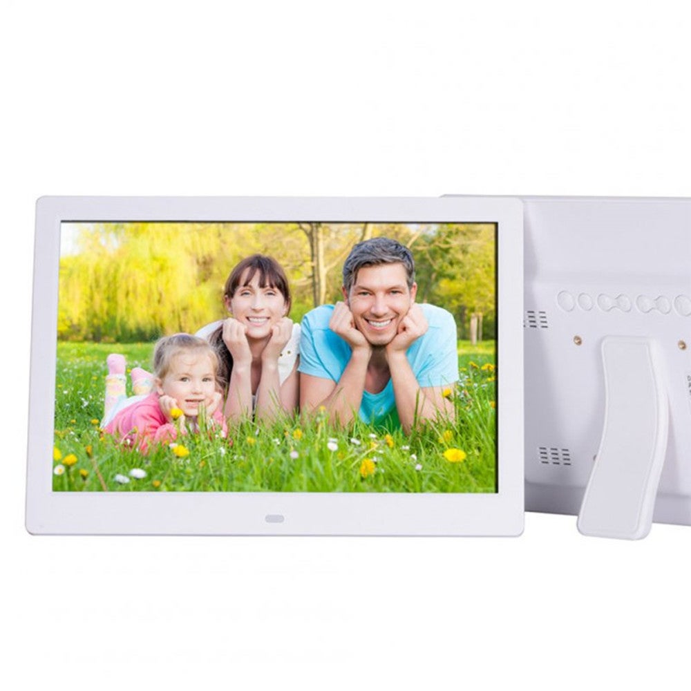 12 Inch Digital Photo Frame HD 1280x800 LED Back-light Electronic Album Picture Music Video Gift White US plug