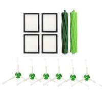 12Pcs Side Scrub Filter And Roller Brushes For Vacuum Cleaner Irobot E5 E6 I7 I7+