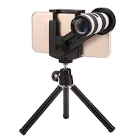 12X Magnification Lens Mobile Phone 3 in 1 Telescope + Tripod Mount + Mobile Phone Clip